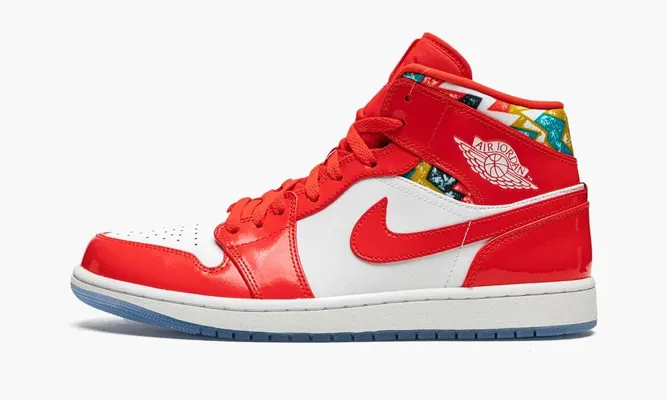 Кроссовки Air Jordan 1 Mid SE «Barcelona Sweater» красный