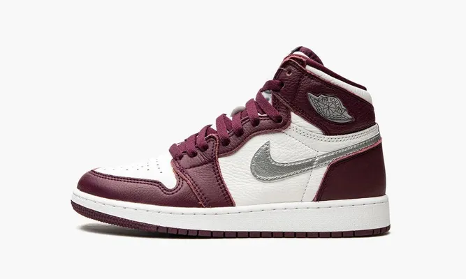 Кроссовки Air Jordan 1 High OG GS «Bordeaux» бордовый