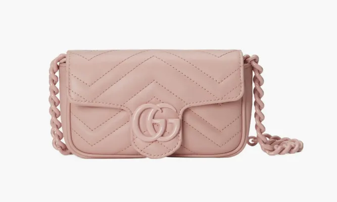 Сумки Gucci Gg Marmont Belt Bag «Light Pink» розовый