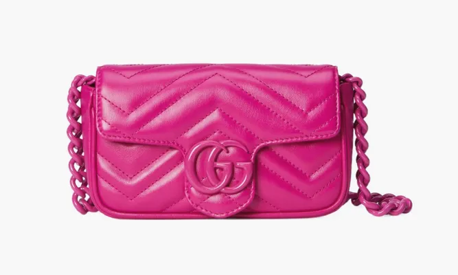 Сумки Gucci Gg Marmont Belt Bag «Pink» розовый