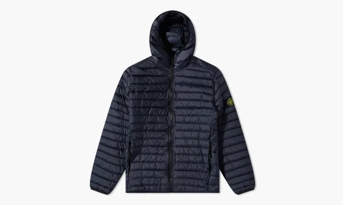 Одежда Stone Island Lightweight Hooded Down Jacket «Navy» синий