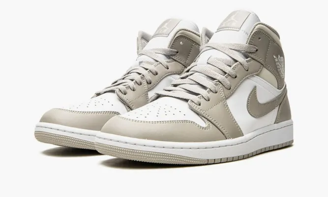 Кроссовки Air Jordan 1 Mid «Linen» бежевый,белый