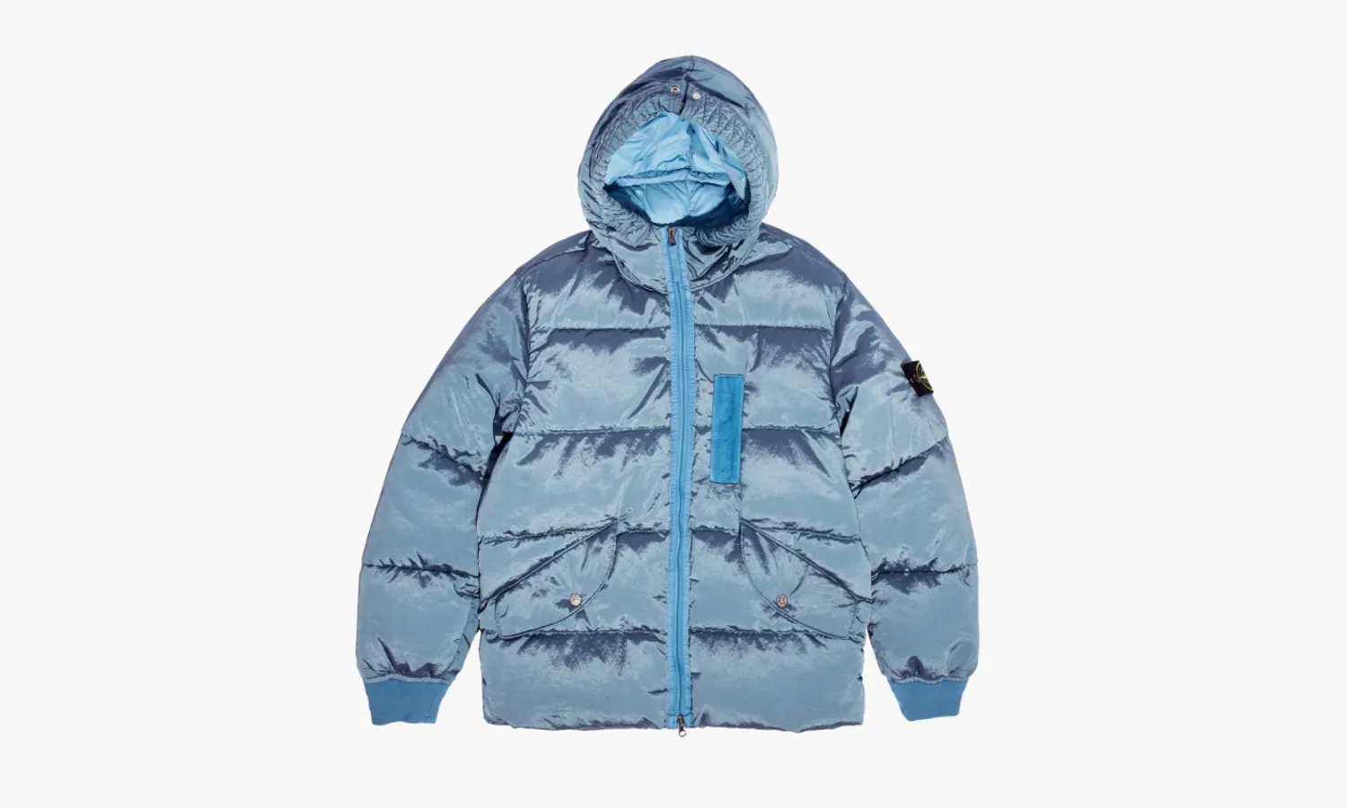 Stone Island Hooded Down Jacket «Mid Blue»