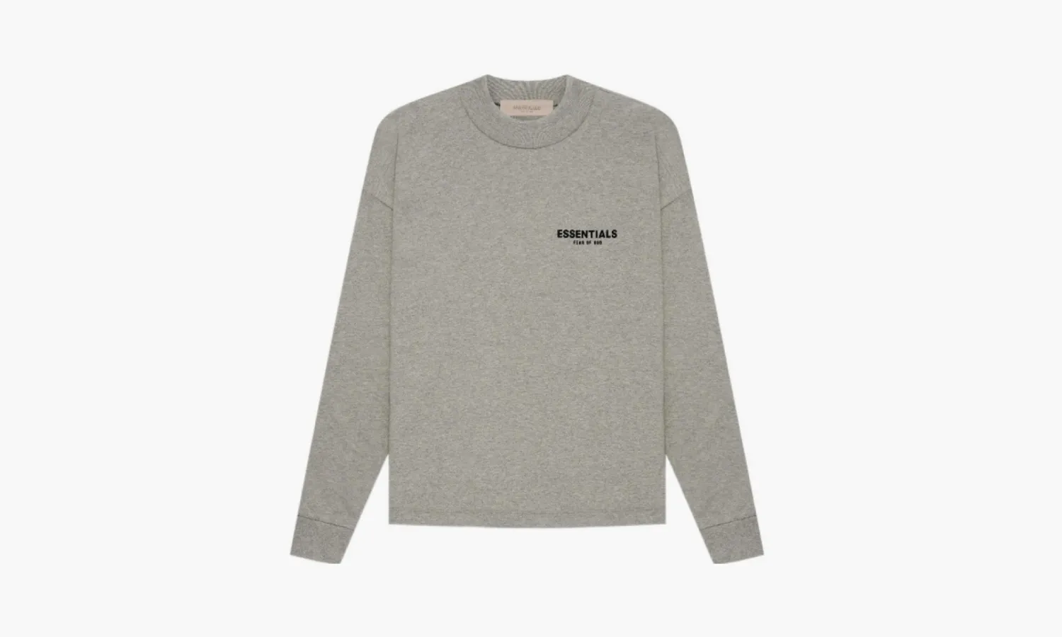 Fear Of God Essentials Long Sleeve Ss22 «Tee Dark Oatmeal Logo»