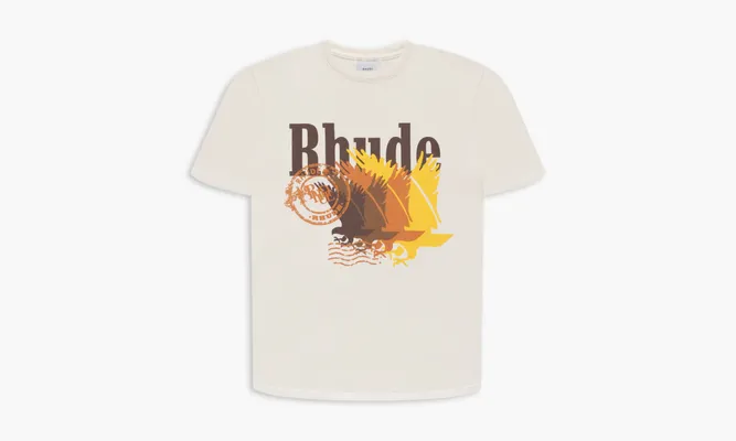 Одежда RHUDE Postage Tee «White» кремовый