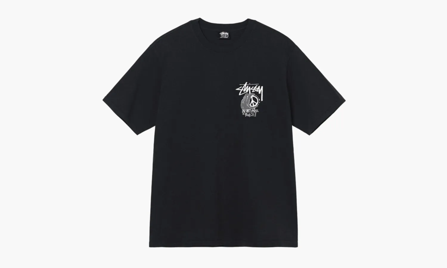 Stussy Peace Hand Pigment Dyed T-shirt «Black»