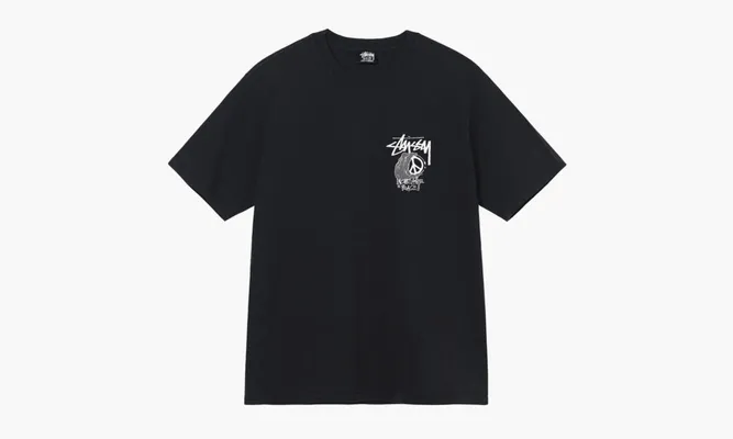 Одежда Stussy Peace Hand Pigment Dyed T-shirt «Black» черный