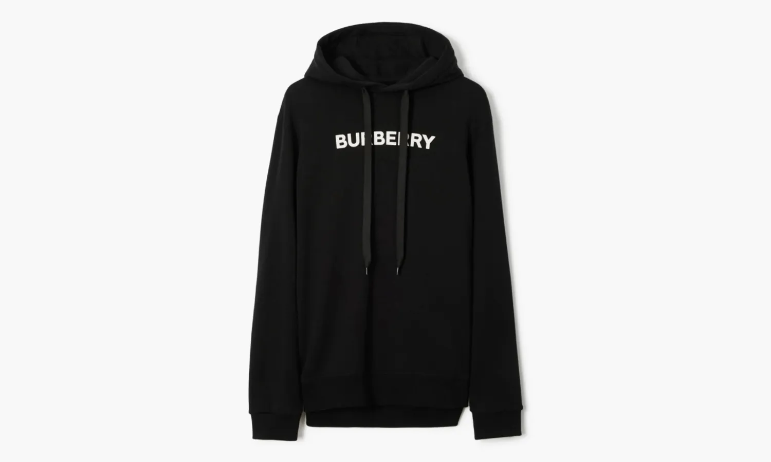 Burberry Logo Print Cotton Hoodie «Black»