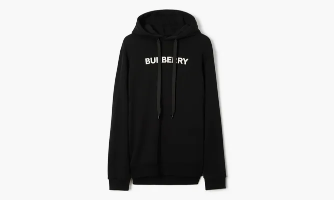 Одежда Burberry Logo Print Cotton Hoodie «Black» черный