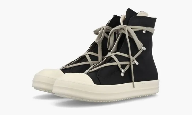Кроссовки Rick Owens Drkshdw Hexa High-top Zipped Sneakers «Black» черный
