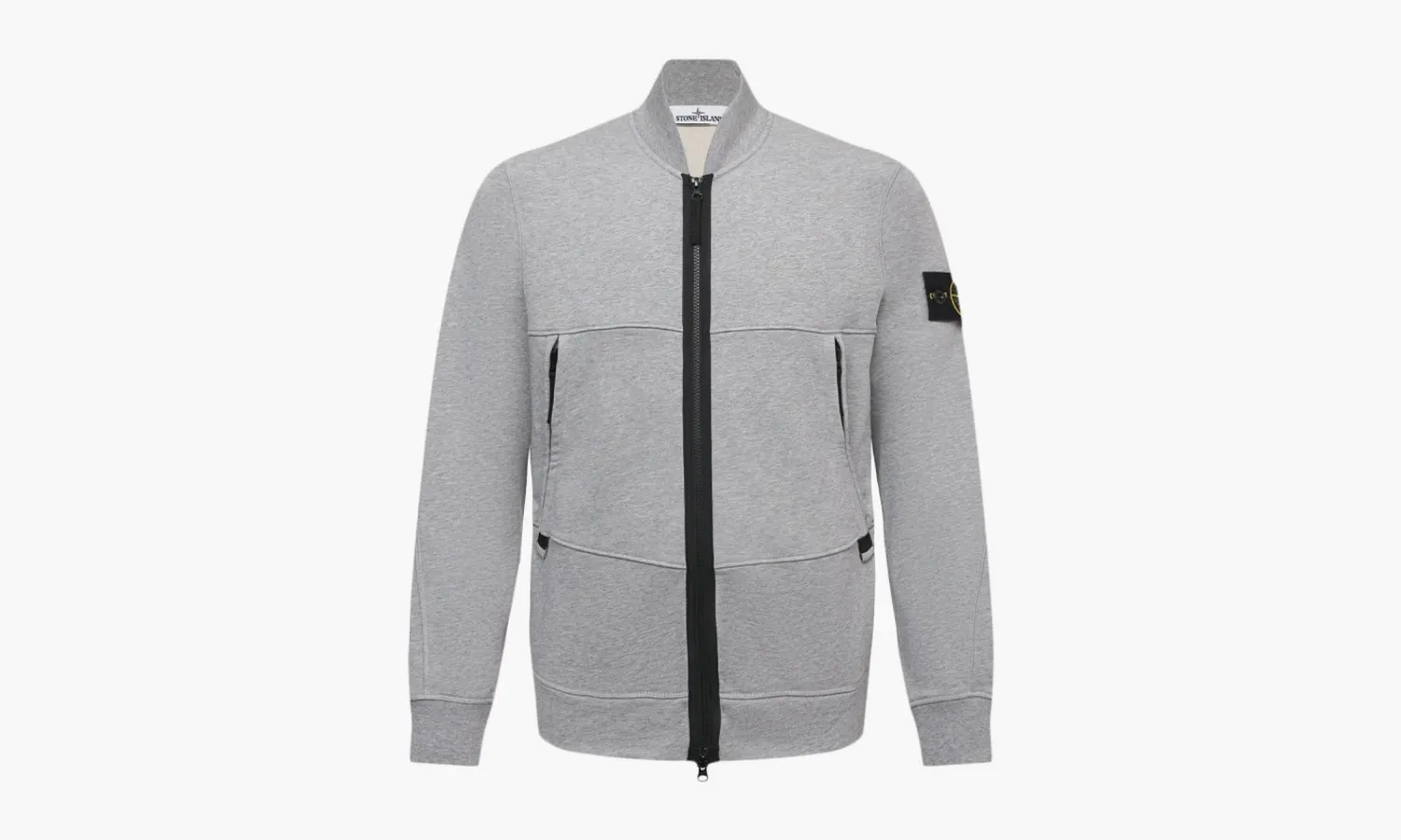 Stone Island Garment Dyed Bomber Jersey Jakcet «Grey Marl»