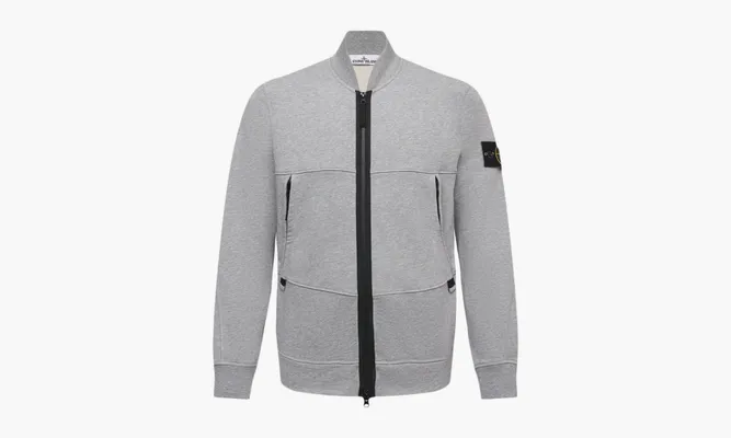 Одежда Stone Island Garment Dyed Bomber Jersey Jakcet «Grey Marl» серый