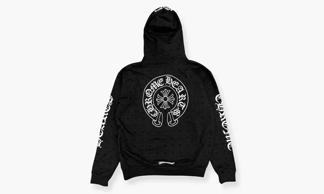 Одежда Chrome Hearts Plus Cross Horseshoe Hoodie «Black» черный