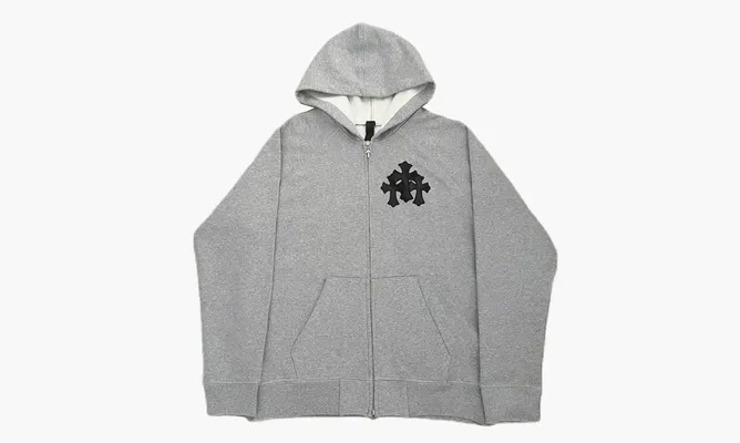 Одежда Chrome Hearts Zip Up Hoodie «Grey» серый
