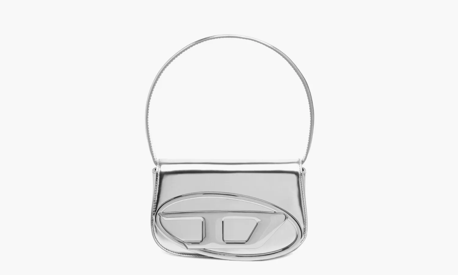 Diesel 1DR Shoulder Bag «Mirrored Leather Silver»