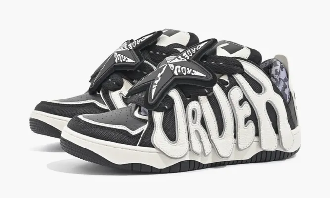 Кроссовки Old Order X Sta Sneaker Series Skater 001 «Black White» черный