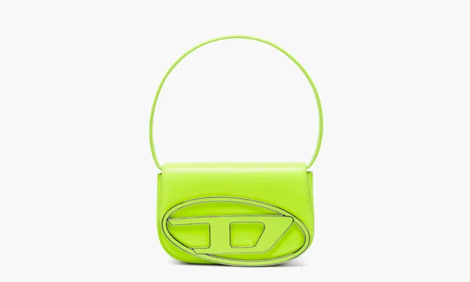 Сумки Diesel 1DR Shoulder Bag «Neon Leather Yellow Fluo» зеленый