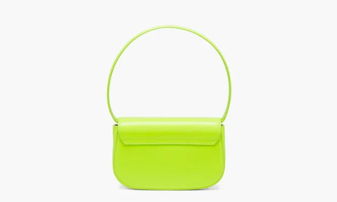 Сумки Diesel 1DR Shoulder Bag «Neon Leather Yellow Fluo» зеленый