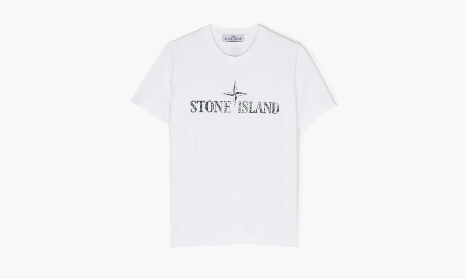 Stone Island Junior Logo Print Cotton T-shirt «White»