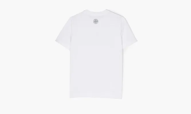 Одежда Stone Island Junior Logo Print Cotton T-shirt «White» белый