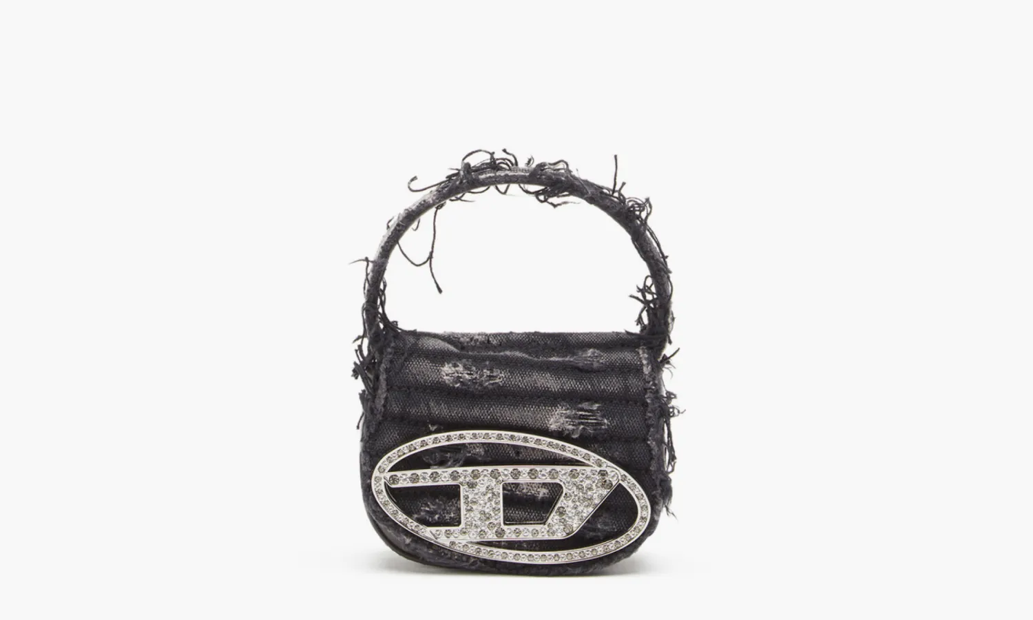 Diesel 1DR Iconic Mini Bag Iconic Canvas And Crystals «Black»