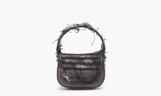 Сумки Diesel 1DR Iconic Mini Bag Iconic Canvas And Crystals «Black» черный
