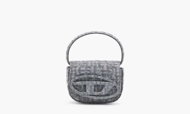 Сумки Diesel 1DR Iconic Mini Bag Monogram Denim «Grey» серый