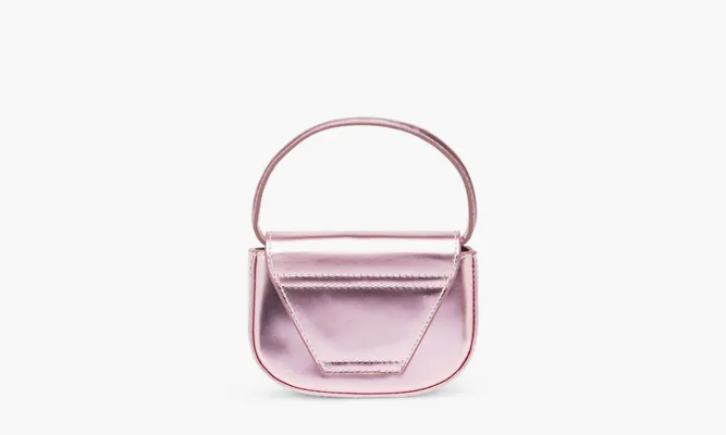Сумки Diesel 1DR Iconic Mini Bag Mirrored Leather «Pink» розовый