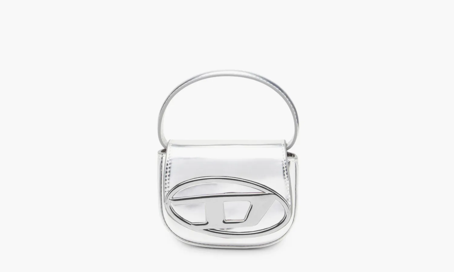 Diesel 1DR Iconic Mini Bag Mirrored Leather «White»