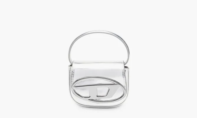 Сумки Diesel 1DR Iconic Mini Bag Mirrored Leather «White» белый