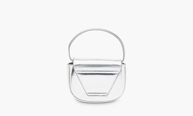 Сумки Diesel 1DR Iconic Mini Bag Mirrored Leather «White» белый