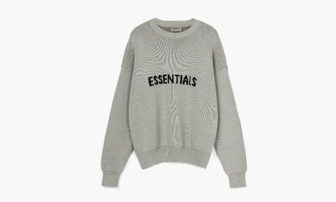 Одежда Essentials Knit Pullover Sweater «Green Concrete» серый