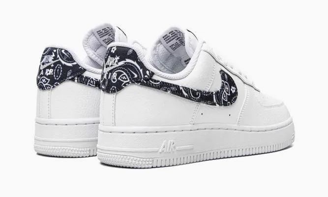 Кроссовки Nike Air Force 1 Low '07 Essential WMNS «White Black Paisley» белый