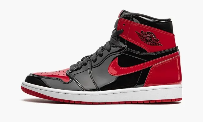 Кроссовки Air Jordan 1 High OG «Bred Patent» черный,красный