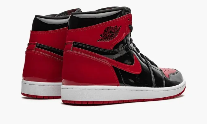 Кроссовки Air Jordan 1 High OG «Bred Patent» черный,красный