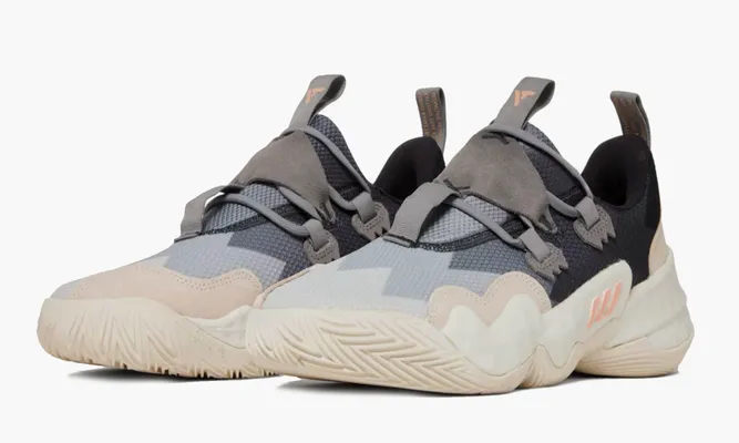 Для баскетбола Adidas Trae Young 1 «White Grey Purple» кремовый