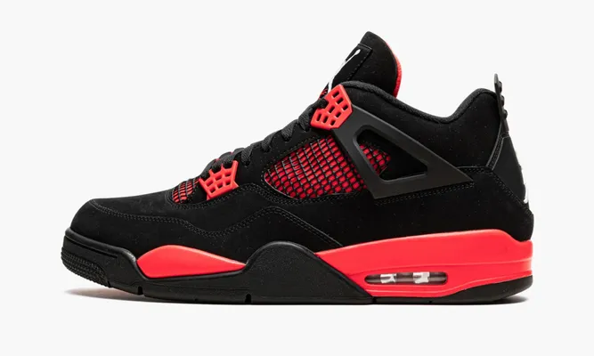 Кроссовки Air Jordan 4 «Red Thunder» черный
