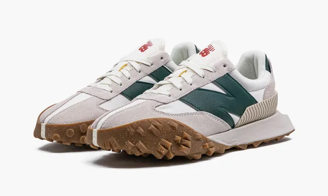Кроссовки New Balance Xc-72 «Sea Salt Nightwatch Green Team Red» серый