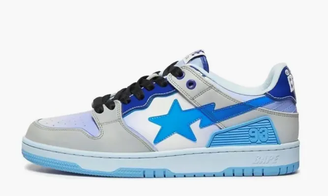 Кроссовки A Bathing Ape BAPE SK8 Sta «Blue White» lightBlue