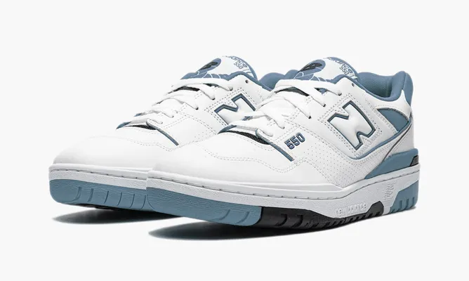 Кроссовки New Balance 550 «Unc White University Blue» lightBlue