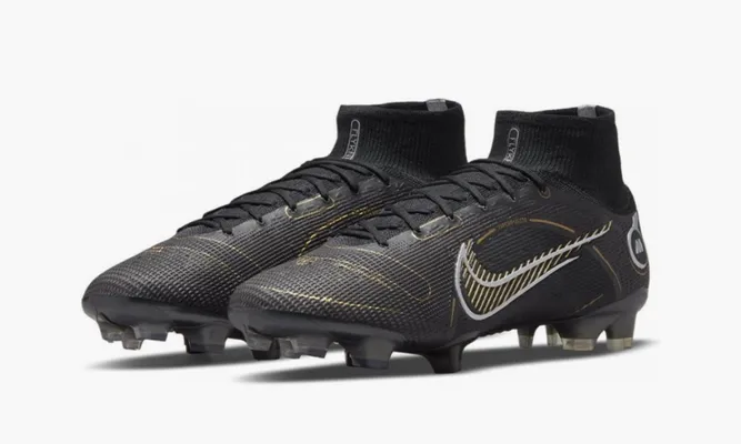 Для футбола Nike Mercurial Superfly 8 Fg «Black Metallic Silver Gold» черный