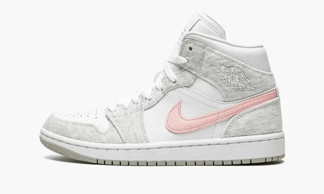 Кроссовки Air Jordan 1 Mid SE WMNS «Light Iron Ore» серый,белый