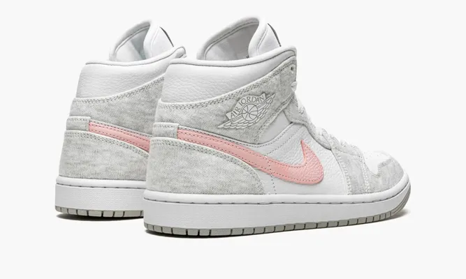 Кроссовки Air Jordan 1 Mid SE WMNS «Light Iron Ore» серый,белый