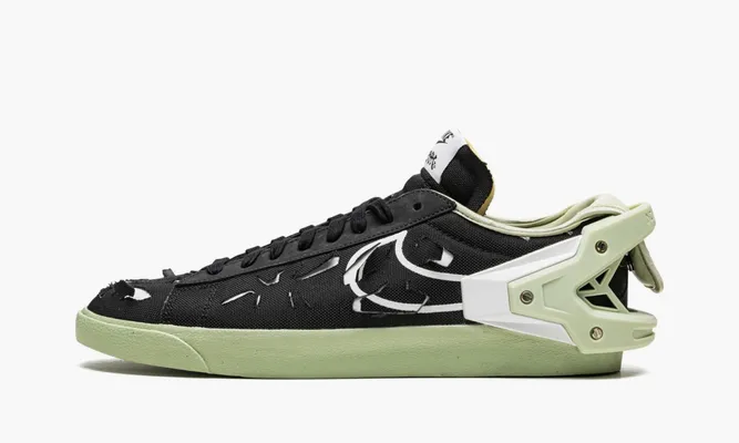 Кроссовки Nike Blazer Low «Acronym Black Olive Aura» черный