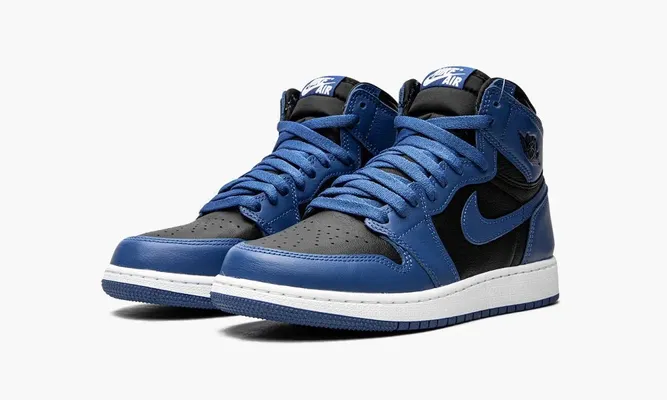 Кроссовки Air Jordan 1 High OG GS «Dark Marina Blue» синий