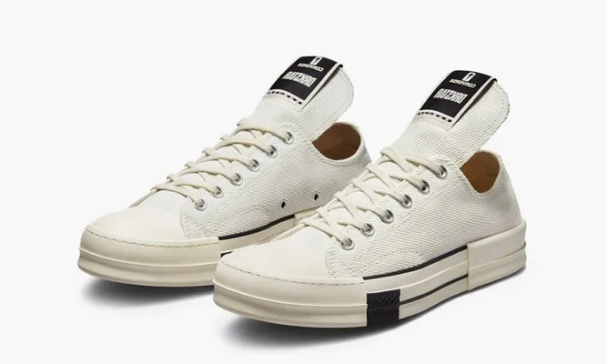 Кроссовки Rick Owens X Converse Drkshdw Drkstar Chuck Taylor All-star 70 Ox «White» кремовый