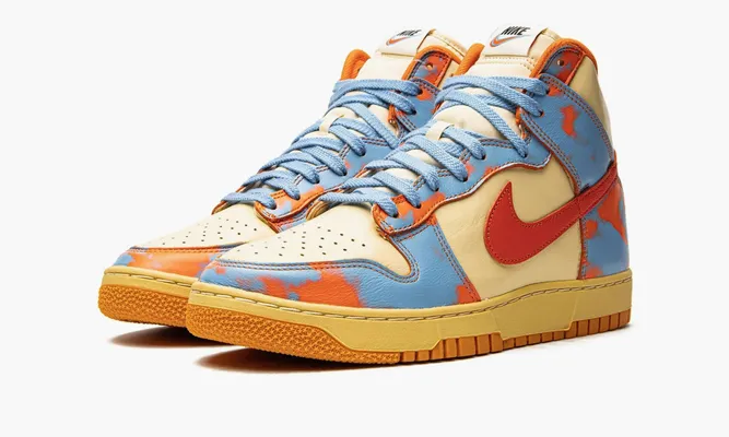 Кроссовки Nike Dunk High «1985 Orange Acid Wash» разноцветный