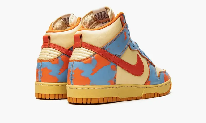 Кроссовки Nike Dunk High «1985 Orange Acid Wash» разноцветный