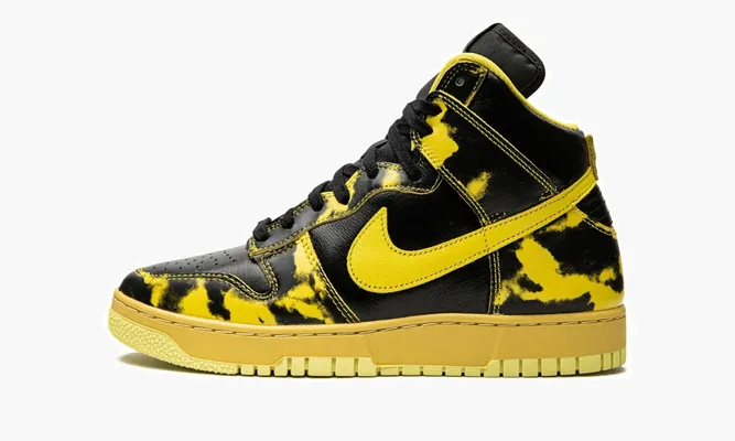 Кроссовки Nike Dunk High 1985 «Yellow Acid Wash» черный