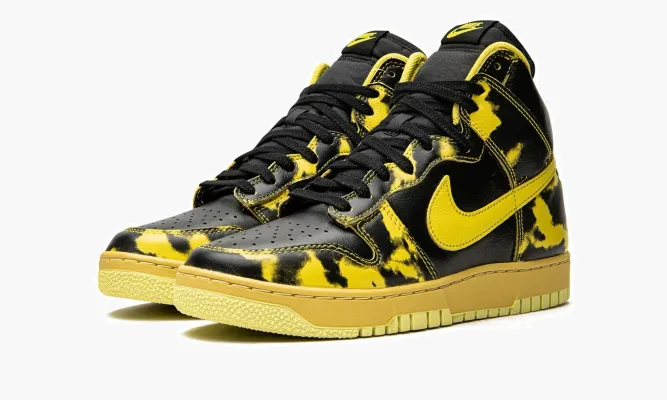 Кроссовки Nike Dunk High 1985 «Yellow Acid Wash» черный